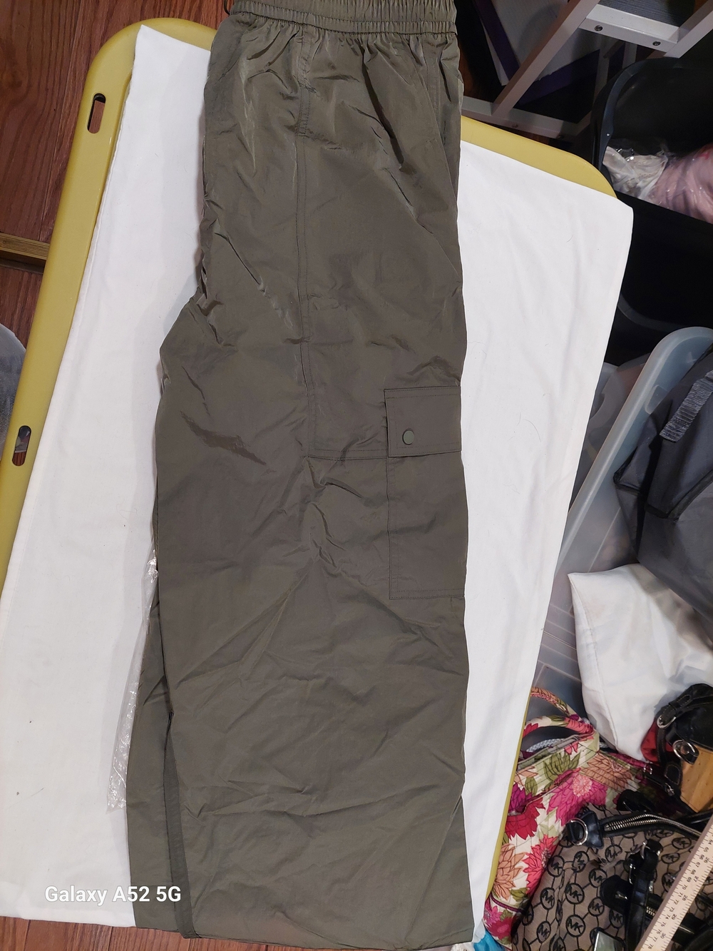 PINK Victoria's Secret Olive Green Cargo Track Joggers